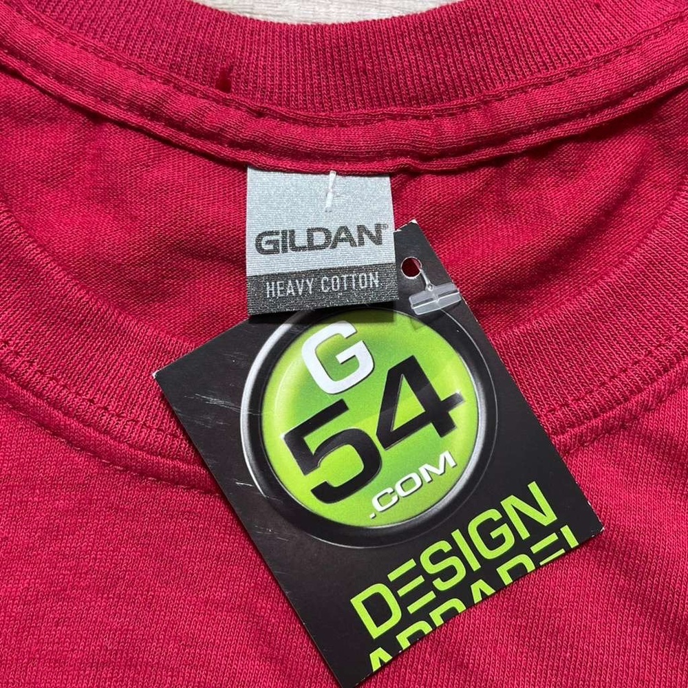 Gildan Mens Ugly Christmas Sweater Graphic Short Sleeve Shirt‎ Size Large Red - Picture 5 of 8